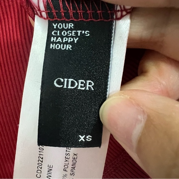 Cider XS Wine Burgundy Lace Y2K Babydoll Coquette Romantic Feminine Top - Picture 6 of 9